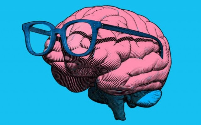 Brain with Eye Glasses