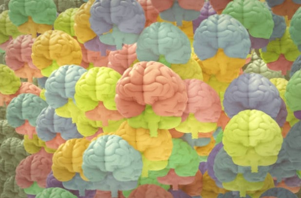 Multi-Colored Brains Collage